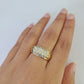 Real 10k Diamond Mens Ring Band Yellow Gold Wedding Genuine Natural