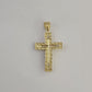 Real 10k Gold Jesus Cross Pendant Charm Crucifix 2 Inch 10kt Yellow Gold For Men