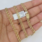 Real 10k Gold Chino ID Chain 4mm 20Inch Yellow Necklace Real Gold