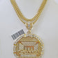 10K Gold Franco Chain Last Supper Charm Length 18-26 inches 3mm REAL Yellow