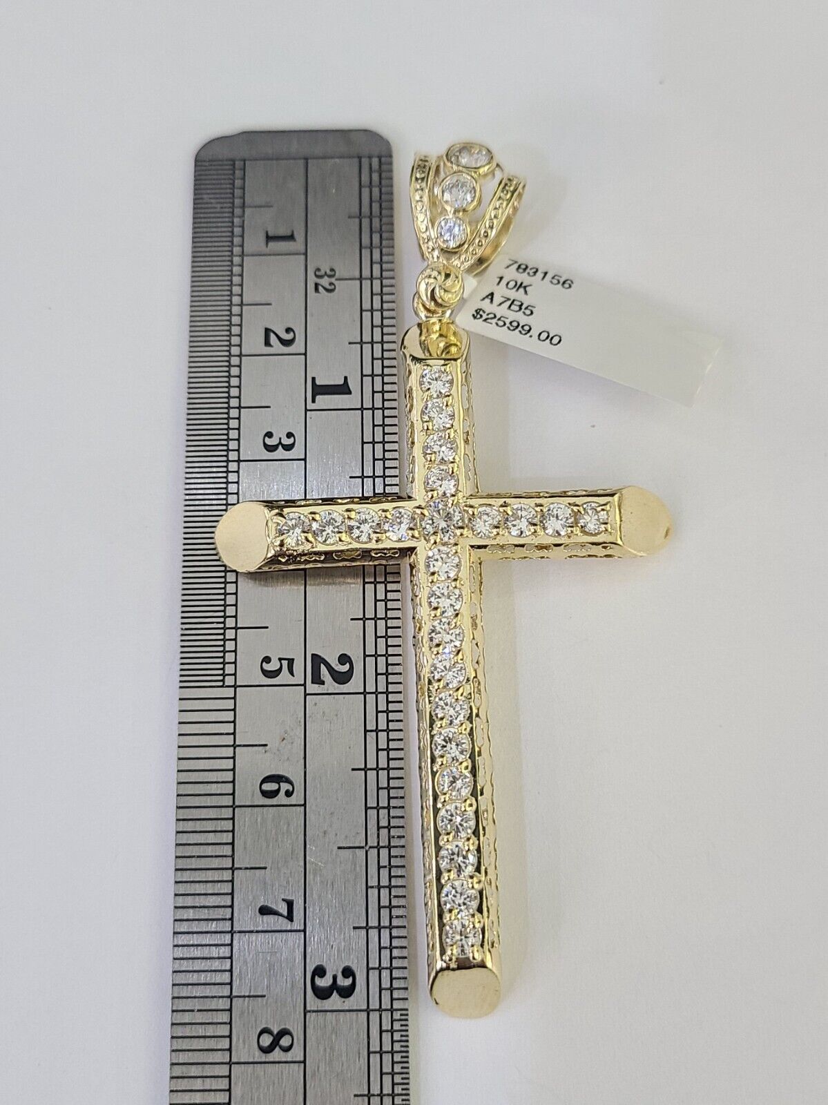 10K Franco Chain Jesus Cross Pendant Charm Necklace 20"-26" 3mm Gold