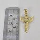 10K Real Praying Hands Charm Pendant Yellow Gold Genuine