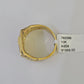 Real 10k Nugget Ring Yellow Gold Men Casual Square Ring 10kt