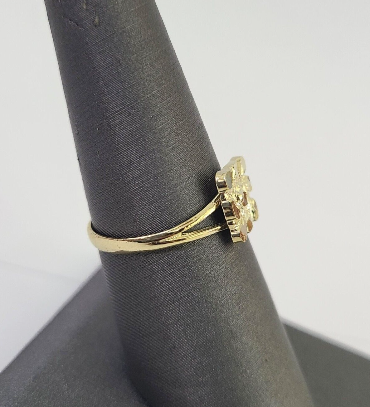 Real 10k Nugget Ring Band Wedding Engagement Women Yellow Gold