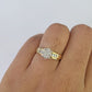 REAL 10k Diamond Ring Ladies Men Trio SET Wedding Engagement Genuine Yellow Gold