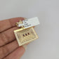 10k Gold Solid Cuban Curb Chain Last Supper Pendant Set 3mm 18"-26" Necklace