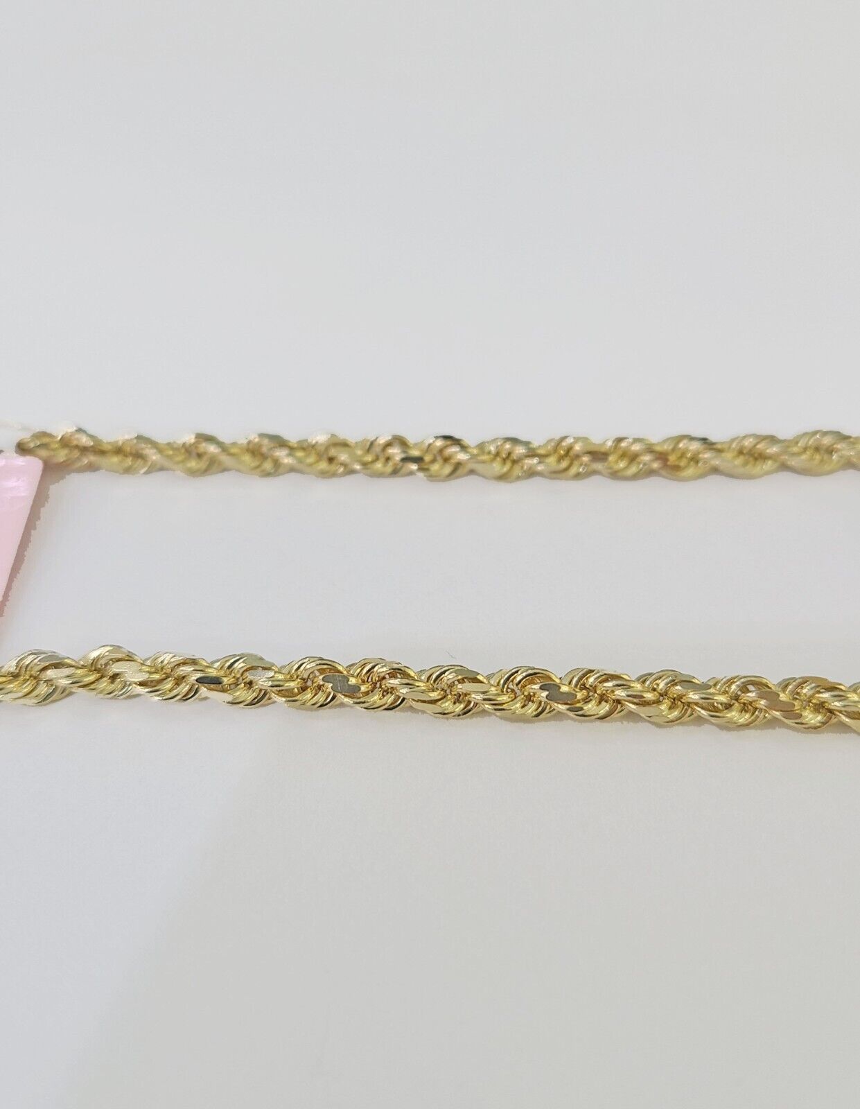 14K Yellow Gold Rope Bracelet Solid 7" 7.5" 8" 3mm Diamond Cut