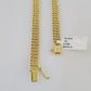 10K Gold Flat Byzantine Link Princesa Necklace 7mm 18" inch Real Yellow Chain