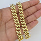 Real 10k Miami Cuban Link Bracelet Gold 10mm 8" Box Lock 10kt Yellow Gold