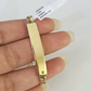 10k Chino ID Bracelet Yellow Gold 5 Inches Box Lock Real 10kt Small