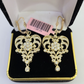 14k Chandelier Earrings Pendant Charm SET Yellow Gold Real Genuine 14Kt