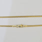 18k Real Solid Miami Cuban Chain Yellow Gold 2mm 18" Inch Genuine Necklace