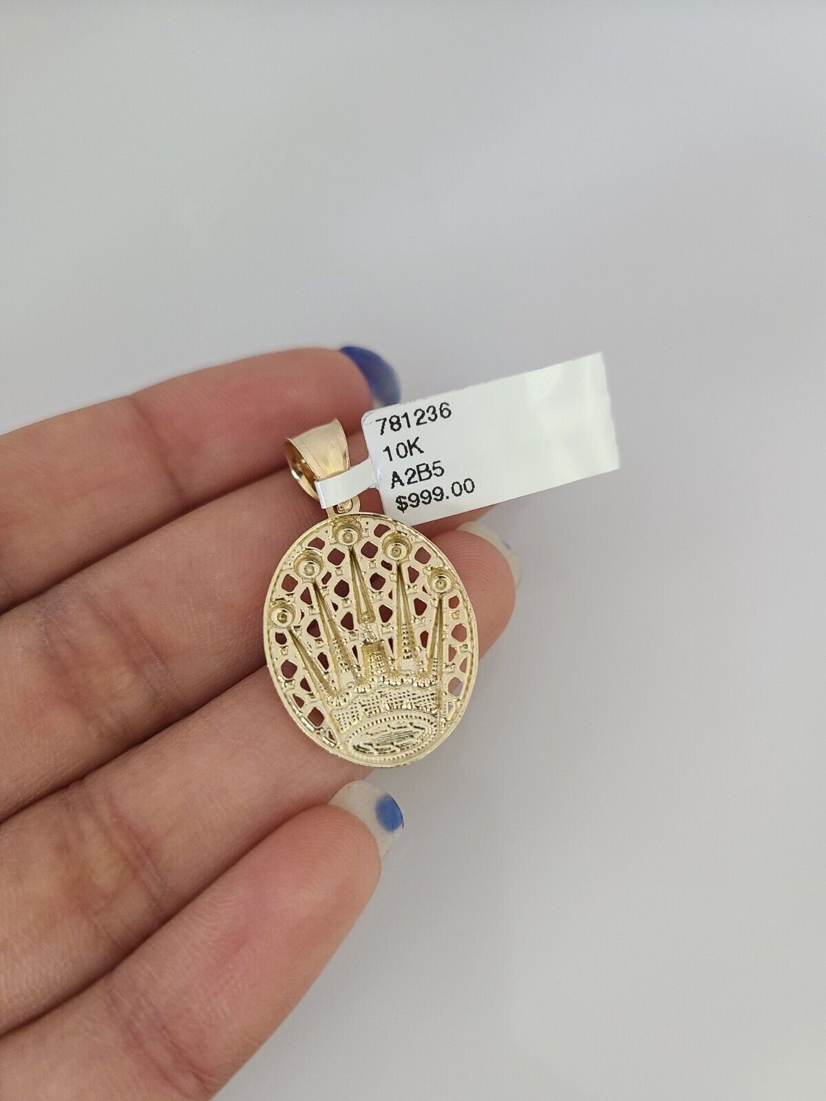 10k Gold Miami Cuban Chain Crown Charm Pendant 3mm 18-28in Necklace Set