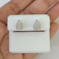 10k Diamond Earrings Yellow Gold Real Screw-Back Women Men Studs Pear Shaped