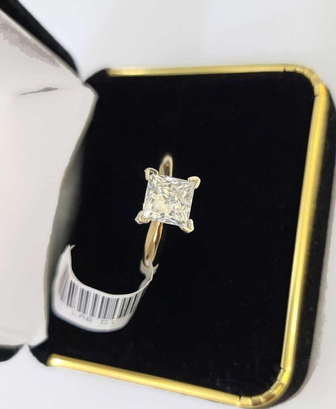 Real 14k Yellow Gold Diamond Ladies Ring Lab Created Women Engagement Wedding