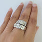 REAL 14k Diamond Ring White Gold Ladies Men Trio SET Wedding Engagement Genuine