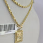 10k Gold Initial G Charm Rope Chain 16"-26" 2.5mm SET Necklace Alphabet Pendant