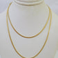 18k Real Solid Miami Cuban Chain Yellow Gold 2mm 18" Inch Genuine Necklace