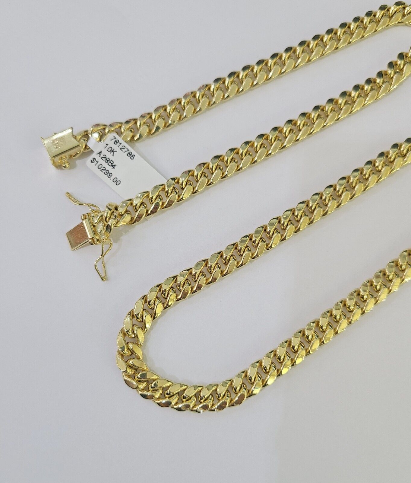 10k Miami Cuban Link Chain Yellow Gold 7mm Necklace 18-28 Inches Real