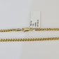 10K Gold Palm Chain 2.5mm 18" 20" 22" 24" 26" 28" Yellow Gold Real Men Women