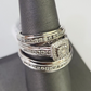 REAL 14k Diamond Ring White Gold Ladies Men Trio SET Wedding Engagement Genuine