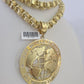 10k Gold Byzantine Necklace World is Yours Charm 20-30 inches 9mm REAL SET Chain