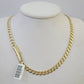 Real 10k Royal Monaco Chain 6mm 20 inches Yellow Gold Necklace Men Women