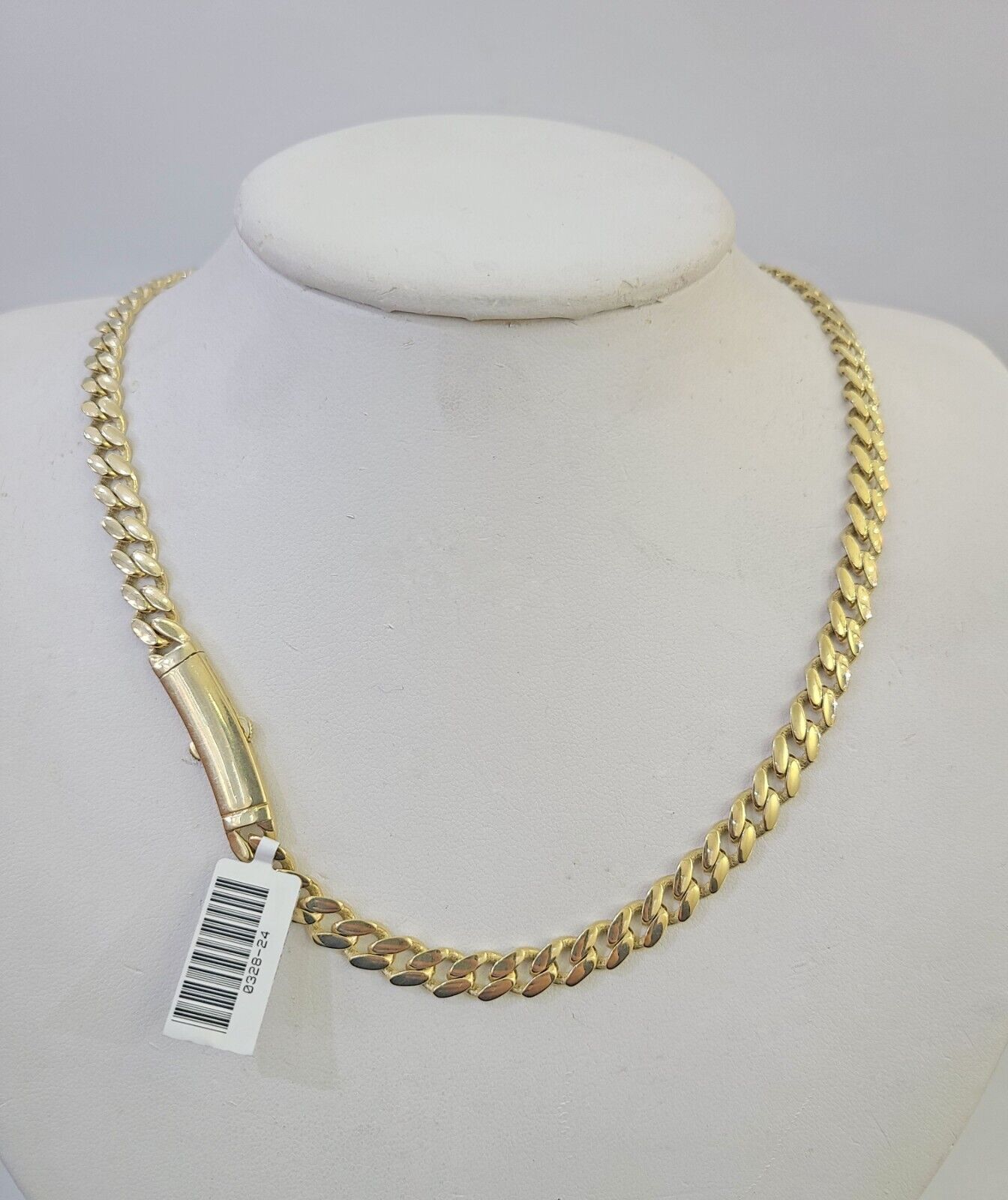 Real 10k Royal Monaco Chain 6mm 20 inches Yellow Gold Necklace Men Women