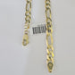 Solid 10k Yellow Gold Figaro Link Chain 5mm 24"  Men Women REAL Genuine