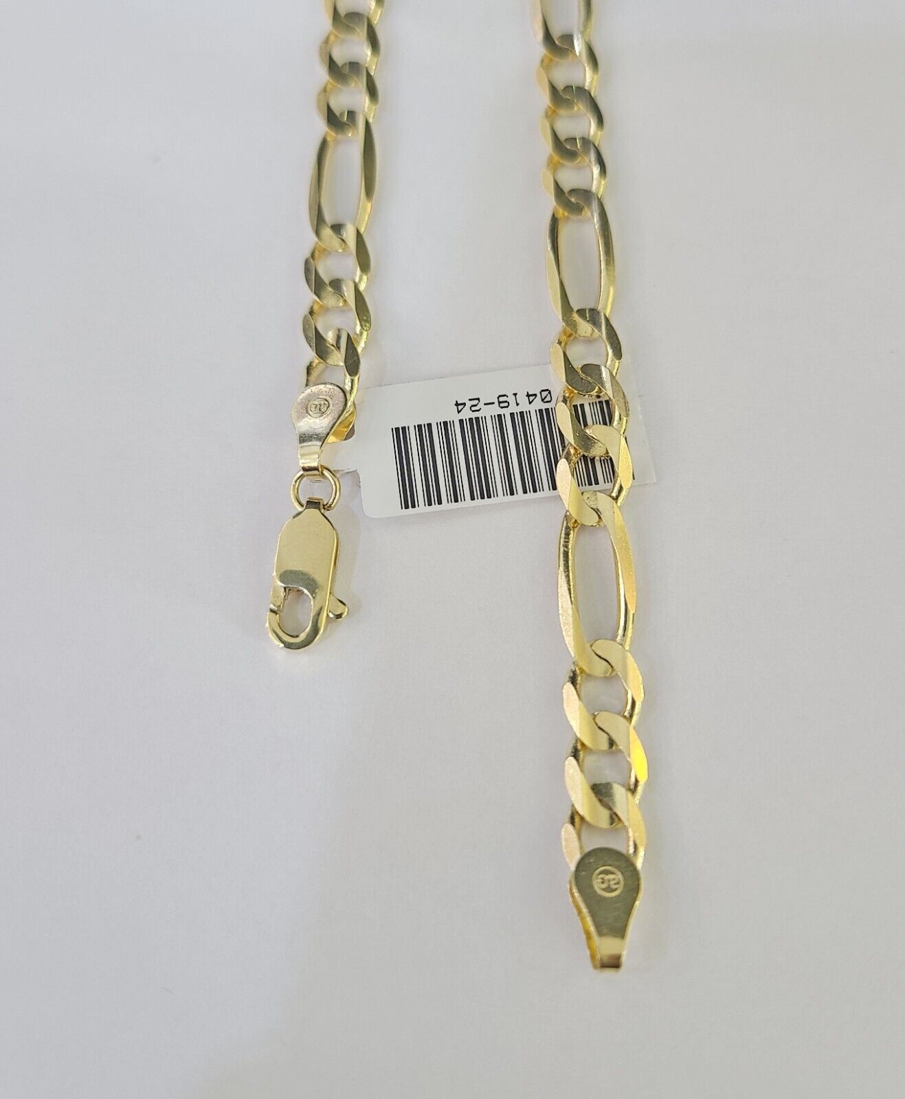 Solid 10k Yellow Gold Figaro Link Chain 5mm 24"  Men Women REAL Genuine