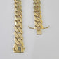 Real 10K Royal Monaco Bracelet Yellow Gold 9" Box Clasp 13mm Genuine