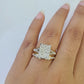 REAL 14k Diamond Ring Yellow Gold Ladies Men Trio SET Wedding Engagement Genuine