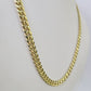 10K Miami Cuban Link Chain Yellow Gold Real 7mm 22 inch Necklace Mens Box Lock