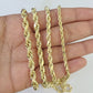 Real 14k Gold Rope Chain Necklace 3mm-6mm 20"-26" Inch Men Women Yellow 14kt