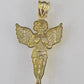 10K Real Praying Hands Charm Pendant Yellow Gold Genuine