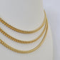 14K Franco Chain Necklace 18" 20" 22" 4mm Yellow Gold Diamond Cut Real