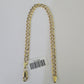 Real 10K Cuban Curb Link Bracelet Yellow Gold Diamond Cut 5mm 8" Inch