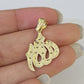 10K Gold Franco Chain Allah Charm SET Length 16-20 inches 1mm Ladies Women