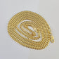 18k Solid Miami Cuban Chain Yellow Gold 3mm 28" Inches Genuine Necklace Real