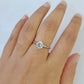 REAL 14k White Gold Diamond Ring Lab Created Ladies Wedding Engagement Genuine