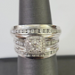 REAL 14k Diamond Ring White Gold Ladies Men Trio SET Wedding Engagement Genuine