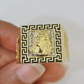 Real 10k Ring Jesus Head Fancy Black Design Yellow Gold Men Casual 10kt