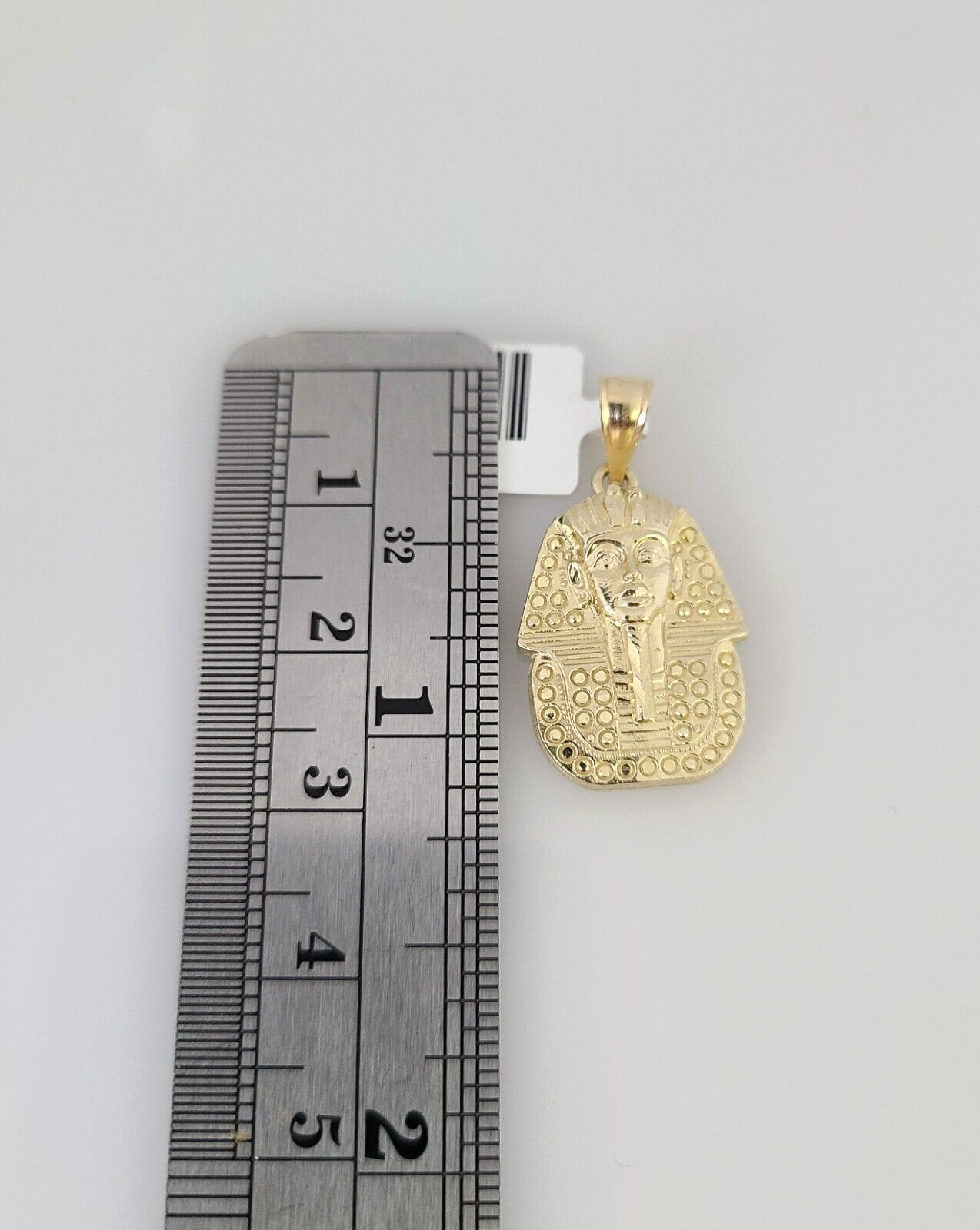 10k Gold Miami Cuban Chain Pharaoh Charm Pendant 3mm 18-28in Necklace Set