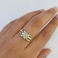 REAL 14k Diamond Ring Yellow Gold Ladies Men Trio SET Wedding Engagement Genuine