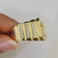 Real 10k Ring Crown Fancy Design Yellow Gold Men Casual 10kt