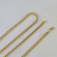 14K Franco Chain Necklace 18" 20" 22" 4mm Yellow Gold Diamond Cut Real