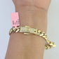 14K Royal Monaco Cuban Bracelet Yellow Gold 8mm 8 inches Box Lock