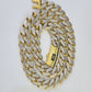 Real 10k Royal Monaco Chain 15mm Diamond Cut 24 inches Yellow Gold Necklace