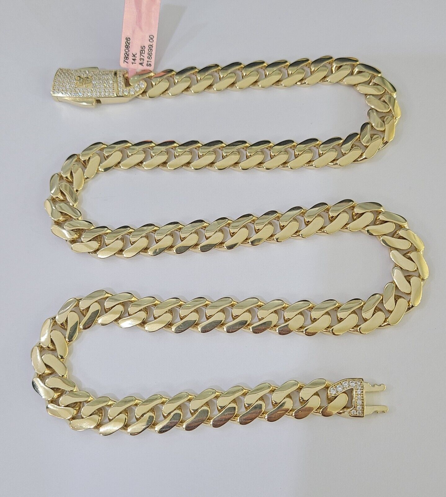 Real 14k Royal Monaco Link Chain 10mm 20-26 inches Yellow Gold Genuine