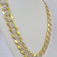 10k Yellow Gold chain Solid Necklace Cuban Curb Link REAL 12mm 20 - 30 Inch Mens